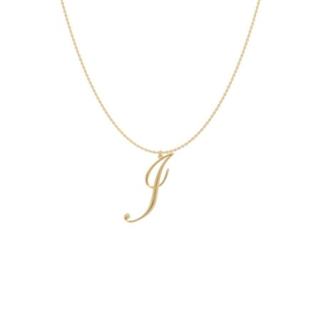 Big Initial I Necklace-1 in 18K Gold Plating