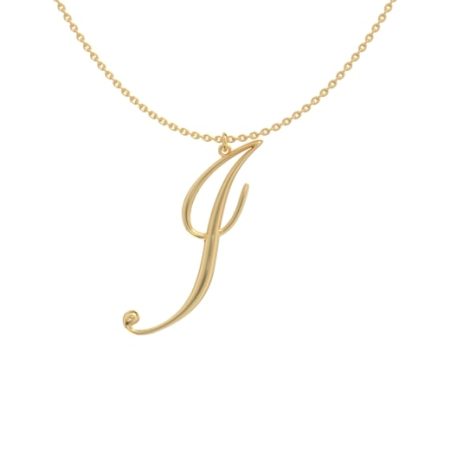 Big Initial I Necklace in 18K Gold Plating