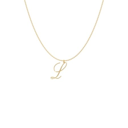 Big Initial L Necklace-1 in 18K Gold Plating