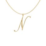 Big Initial N Necklace