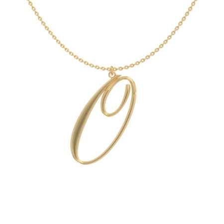 Big Initial O Necklace in 18K Gold Plating