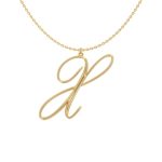 Big Initial X Necklace