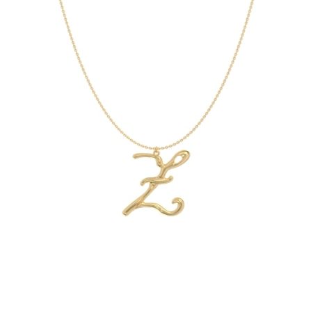 Big Initial Z Necklace-1 in 18K Gold Plating