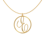 Circle Letter E Necklace
