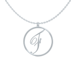 Circle Letter F Necklace