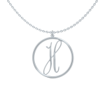 Circle Letter H Necklace