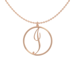 Circle Letter I Necklace