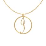 Circle Letter I Necklace
