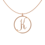 Circle Letter K Necklace