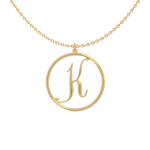 Circle Letter K Necklace