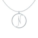 Circle Letter N Necklace
