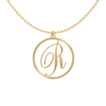 Circle Letter R Necklace