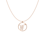 Circle Letter W Necklace-1
