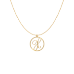 Circle Letter X Necklace-1
