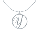 Circle Letter Y Necklace
