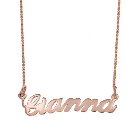 Gianna Name Necklace in 18K Rose Gold Plating