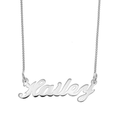Hailey Name Necklace in 925 Sterling Silver