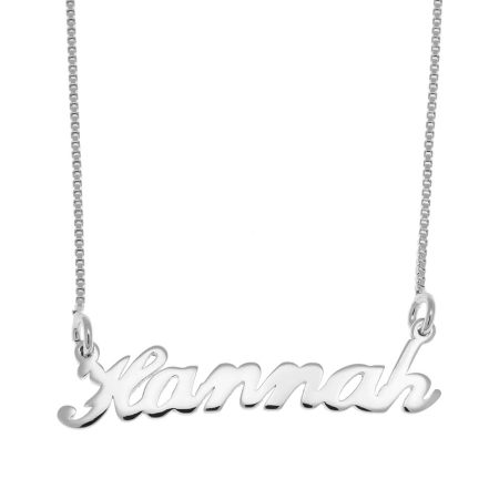 Hannah Name Necklace in 925 Sterling Silver