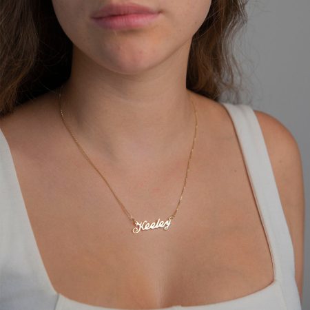 Keeley Name Necklace-2 in 18K Gold Plating