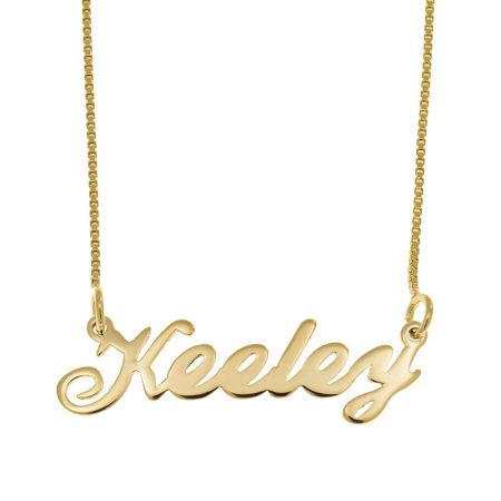 Keeley Name Necklace in 18K Gold Plating