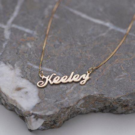 Keeley Name Necklace-3 in 18K Gold Plating