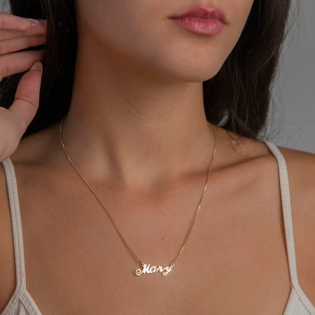 Mary Name Necklace-2 in 18K Gold Plating