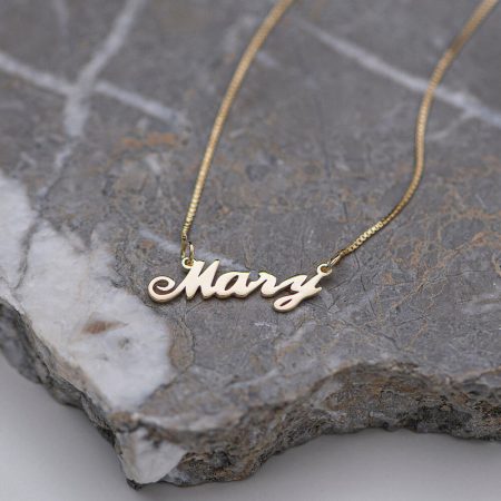 Mary Name Necklace-3 in 18K Gold Plating