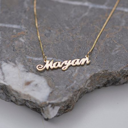 Mayan Name Necklace-3 in 18K Gold Plating