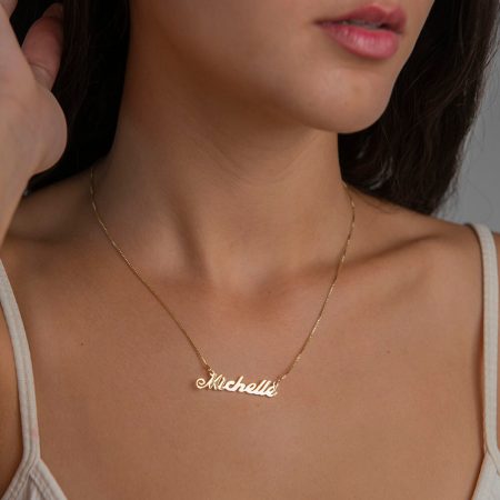 Michelle Custom Name Necklace-2 in 18K Gold Plating