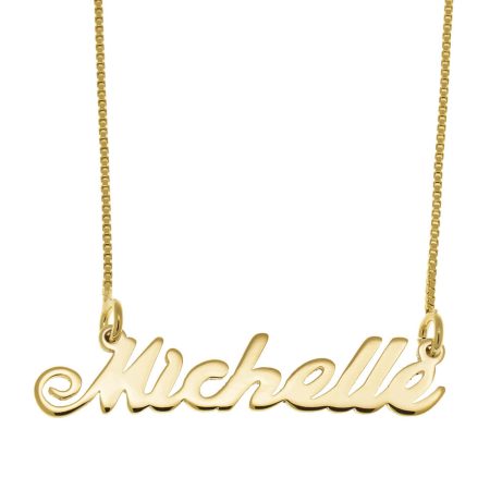 Michelle Custom Name Necklace in 18K Gold Plating