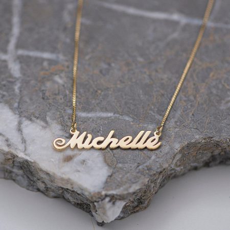 Michelle Custom Name Necklace-3 in 18K Gold Plating