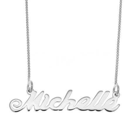 Michelle Name Necklace in 925 Sterling Silver