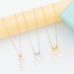 Mother’s Necklace with Engraved Children Charms-3