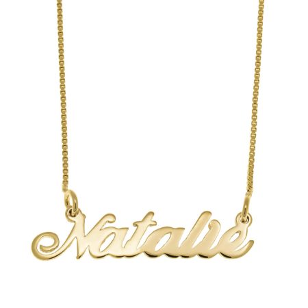 Natalie Name Necklace in 18K Gold Plating