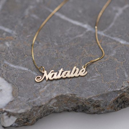 Natalie Name Necklace-3 in 18K Gold Plating