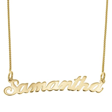 Samantha Name Necklace in 18K Gold Plating