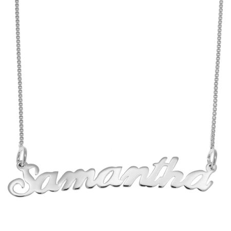 Samantha Name Necklace in 925 Sterling Silver