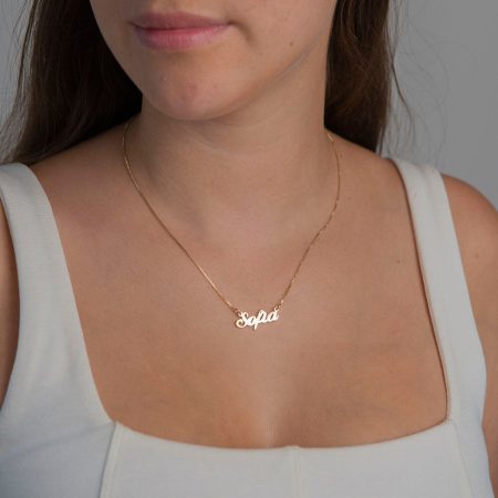 Sofia Name Necklace-2 in 18K Gold Plating
