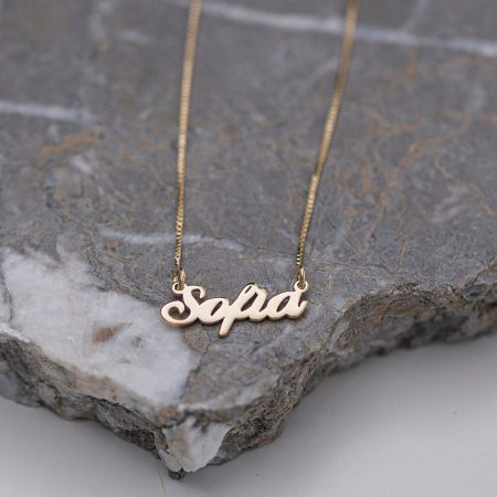 Sofia Name Necklace-3 in 18K Gold Plating