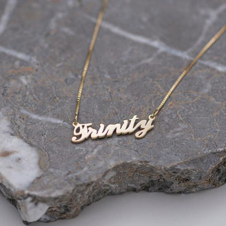 Trinity Name Necklace-3 in 18K Gold Plating