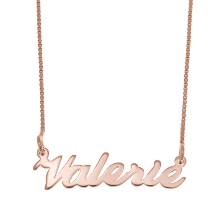 Valerie Name Necklace in 18K Rose Gold Plating