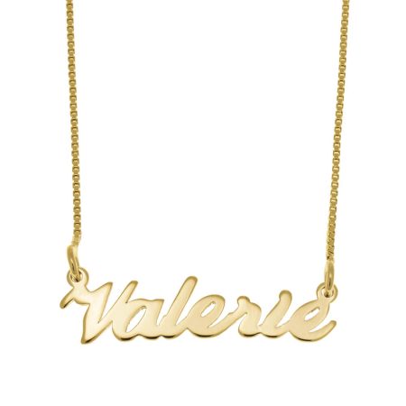 Valerie Name Necklace in 18K Gold Plating