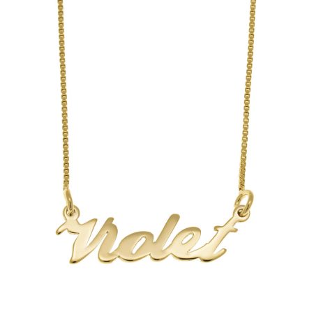 Violet Name Necklace in 18K Gold Plating