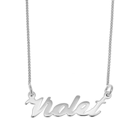 Violet Name Necklace in 925 Sterling Silver