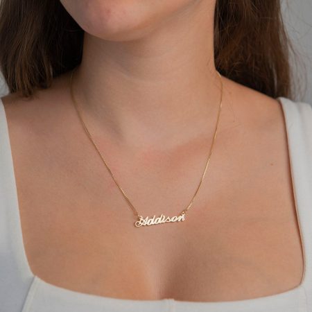 Addison Name Necklace-2 in 18K Gold Plating