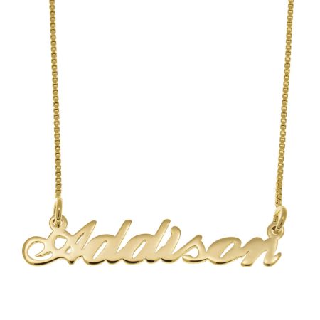 Addison Name Necklace in 18K Gold Plating