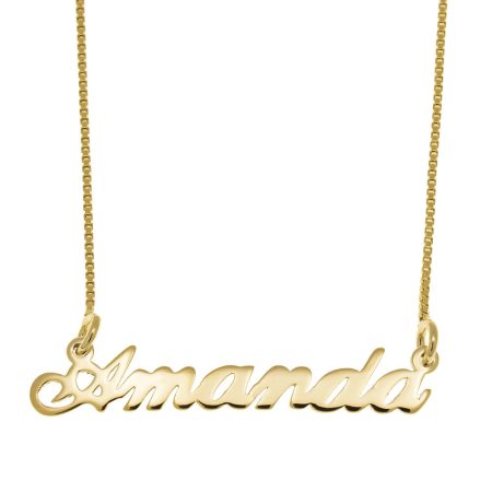 Amanda Name Necklace in 18K Gold Plating