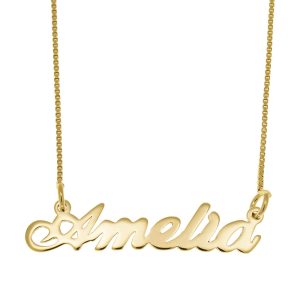 Amelia Name Necklace gold