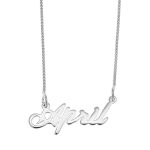 April Name Necklace