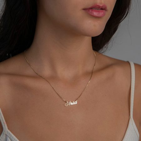 Aria Name Necklace-2 in 18K Gold Plating